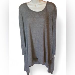 We The Free People Women’s Thin Waffle Knit Tunic Top Oversized Med Boho Artsy